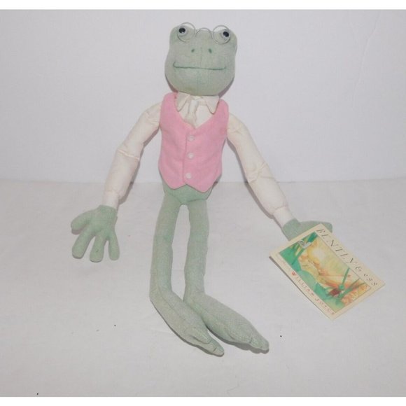 Bently Hopperton 15" Plush Frog Bently & Egg William Joyce Stuffed 1997 w Tag - Picture 1 of 6